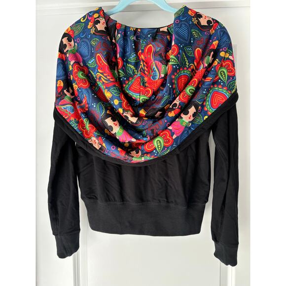 Bright and Vibrant Mexican Ay Guey Oversized Hood Hoodie Size Small EUC - Picture 2 of 6